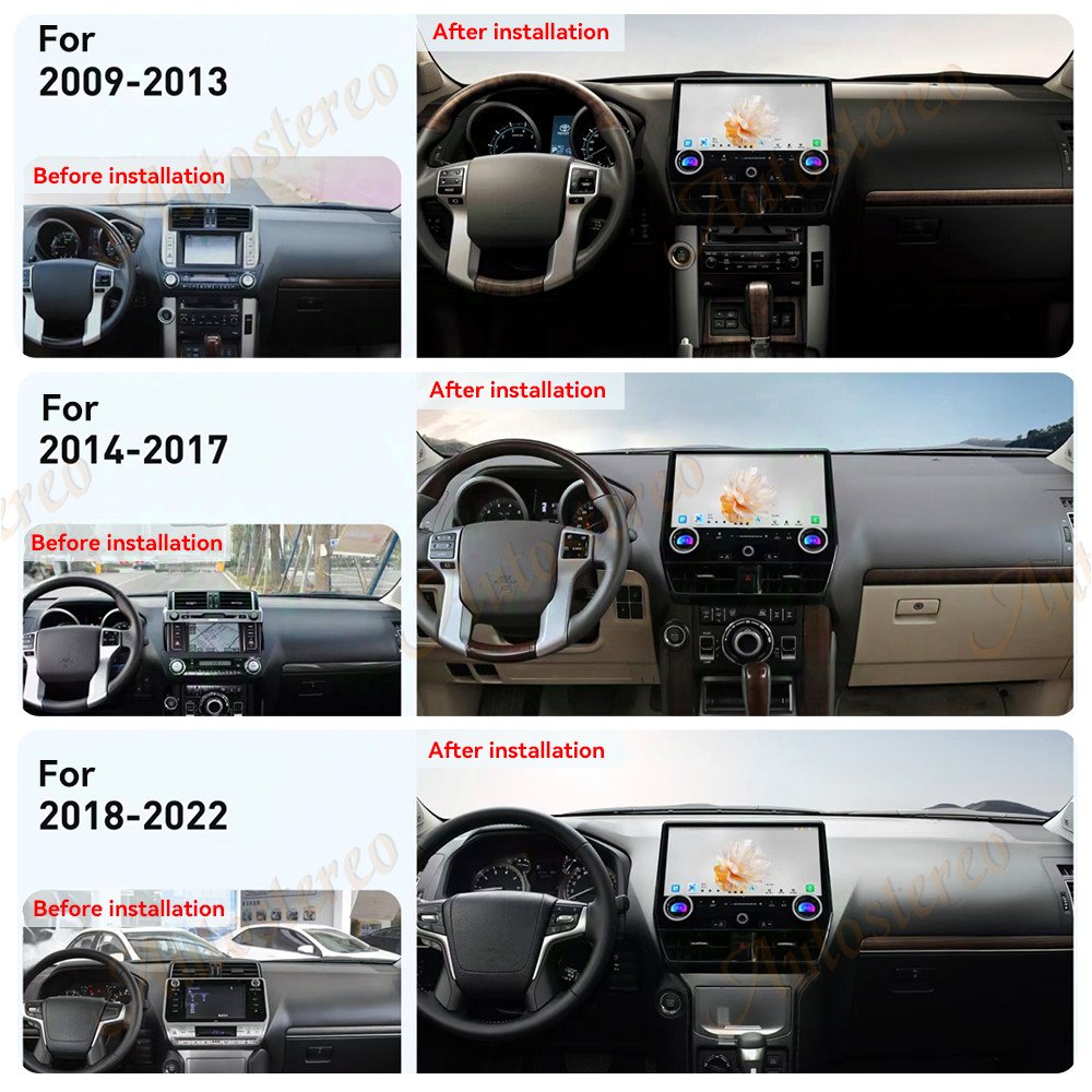 Android 13.0 Car Carplay Radio Receiver For Toyota Prado 150 2009-2022 Multimedia Player Video Head Unit Auto GPS Stereo
