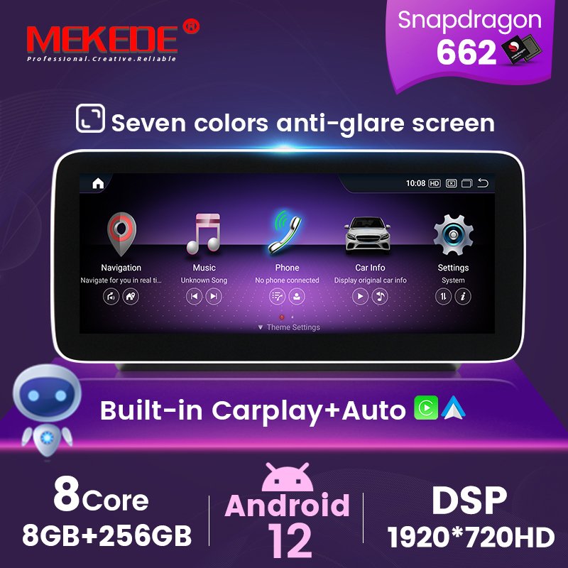 GLC W204 W205 C180 C200 C220 C300 S204 Car Radio Android Car DVD Player Navigation for Mercedes MEKEDE Cd Player Car Logo