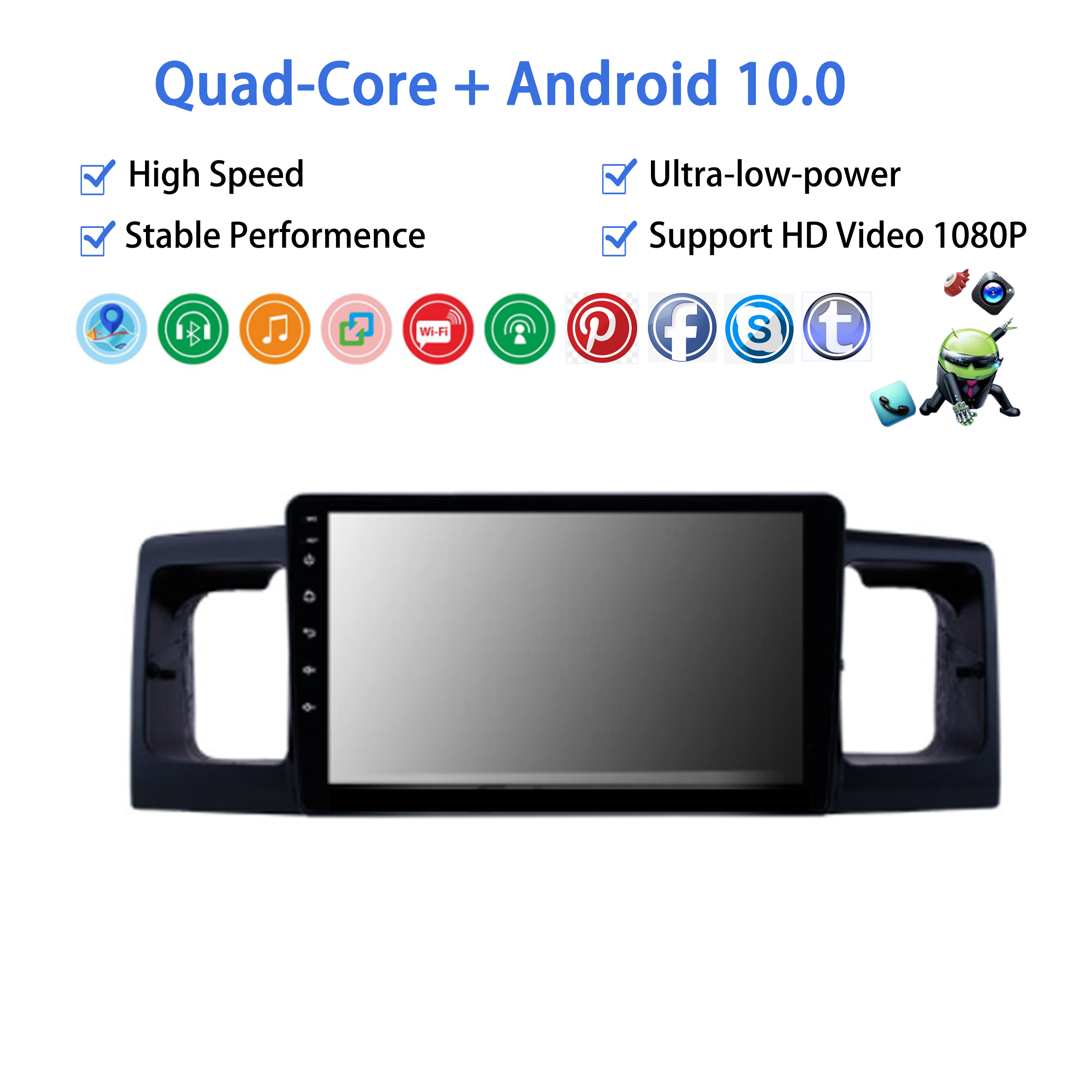 9 inch 2+32GB Android Car Radio for Toyota Corolla BYD F3 2010-2018 WIFI BT GPS FM Car Screen DVP Player Car Headunit Camera