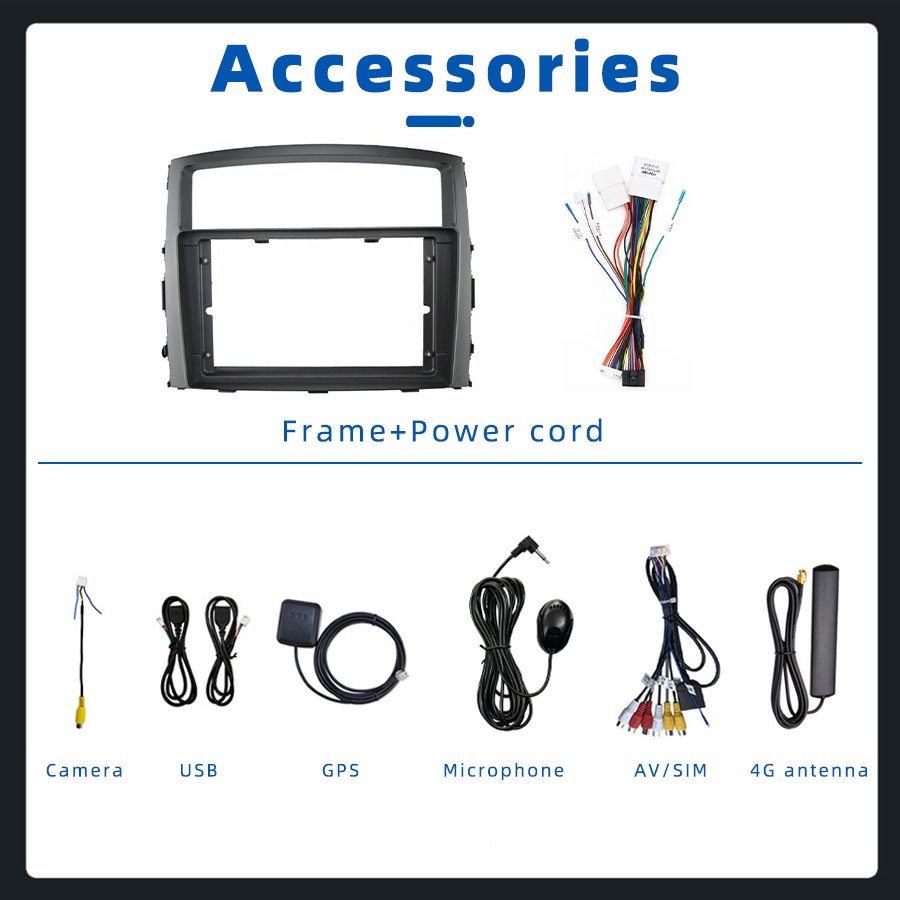 Android 13 2+32GB IPS 1280*720 Screen Car Radio For Mitsubishi Pajero V97 V93 2006 -2015 Video Stereo Carplay Auto