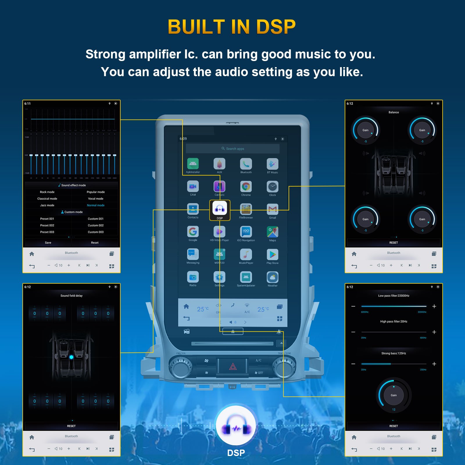 2024 Popular 13.3'' Car Screen Android GPS Navigation Radio with Carplay Video Player for TOYOTA LAND CRUISER LC200 2016-