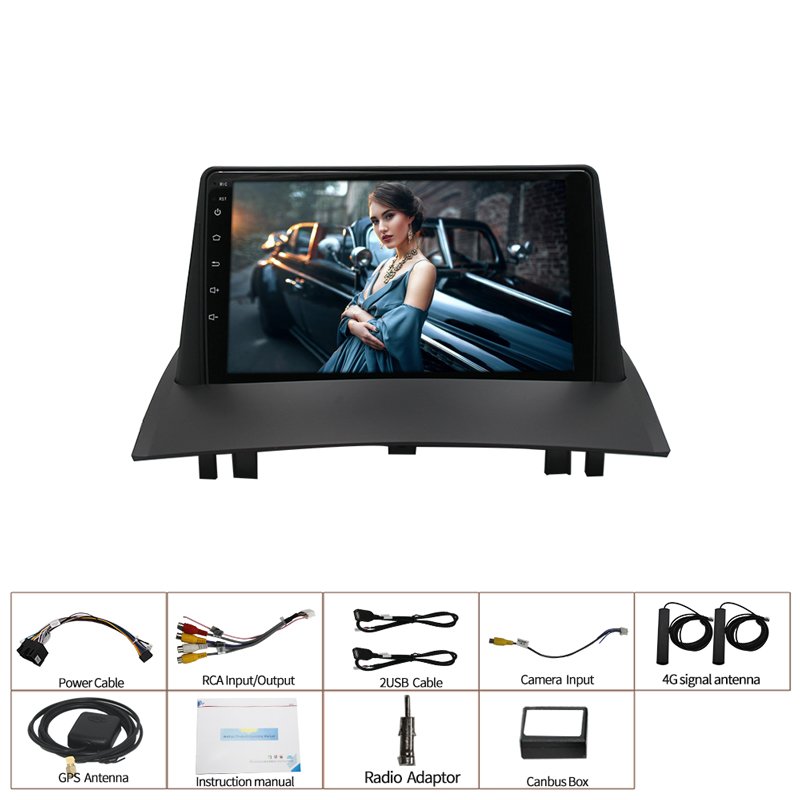 9 inch 8 cores android 10 car audio dvd multimedia player radio video Stereo navigation for Renault Megane 2 2004-2008