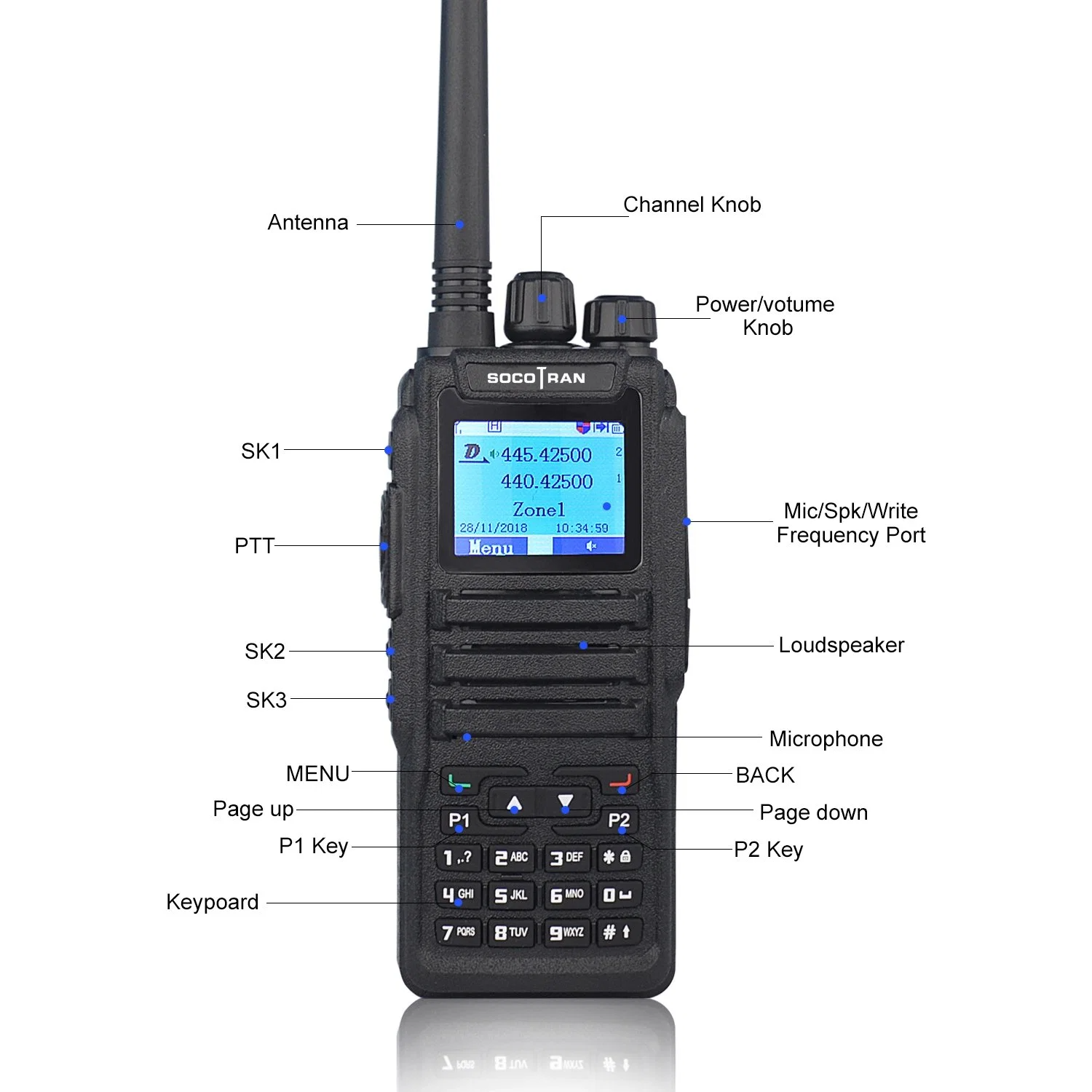 Factory Wholesale Walkie Talkie Products Of Baofeng Dmr Dm-1701 136-174MHz 400-470MHz Two Way Radio Handheld