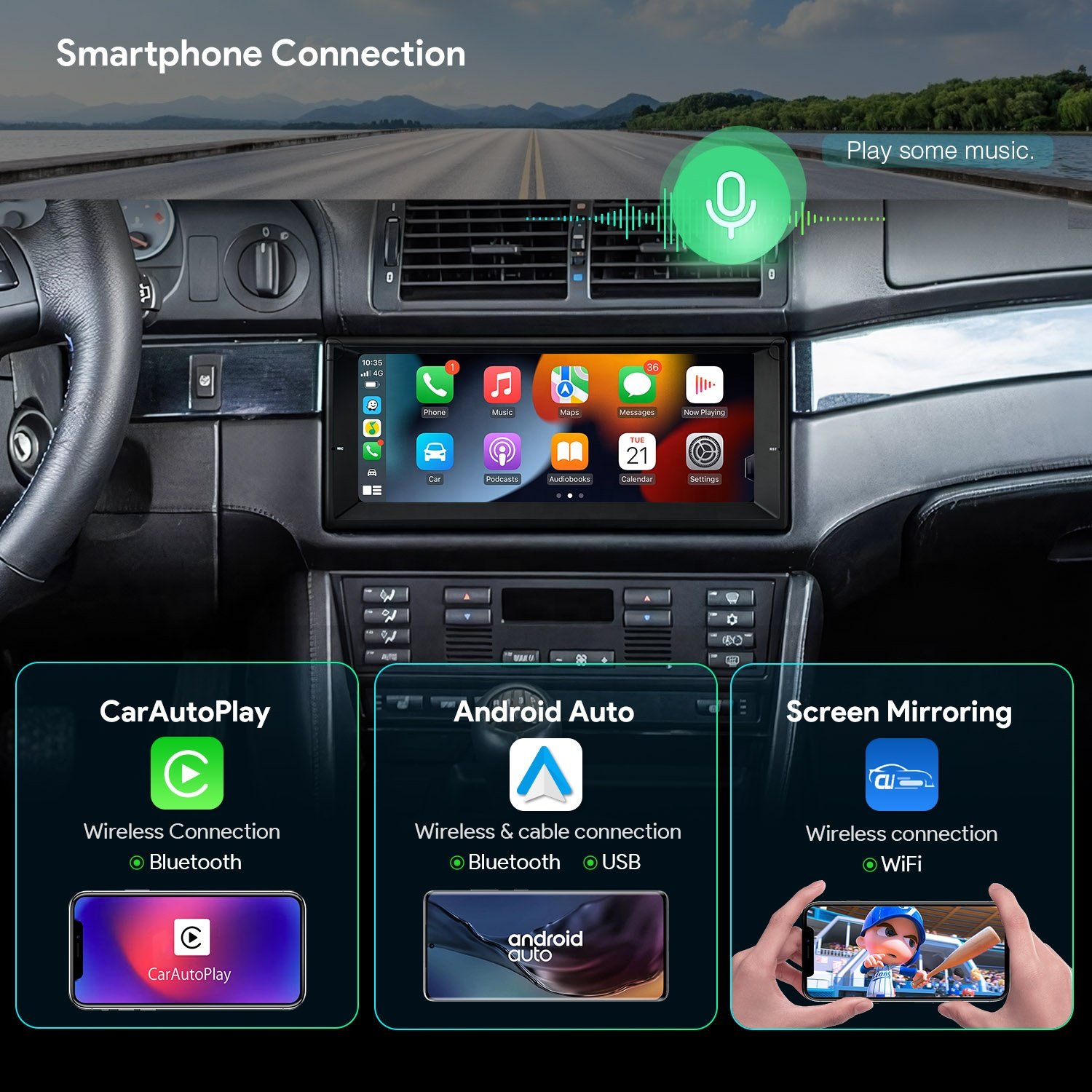 XTRONS 10.25 Inch Android 13 For BMW E39 M5 Carplay 4G LTE Android Auto Electronics Touch Screen Car Radio