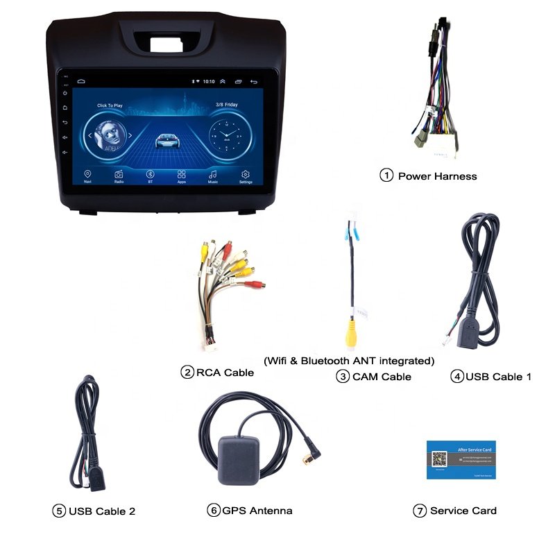 Android 12 9 inch IPS screen Head Unit GPS Car Radio carplay for Chevrolet S10 2015-2018 ISUZU D-Max