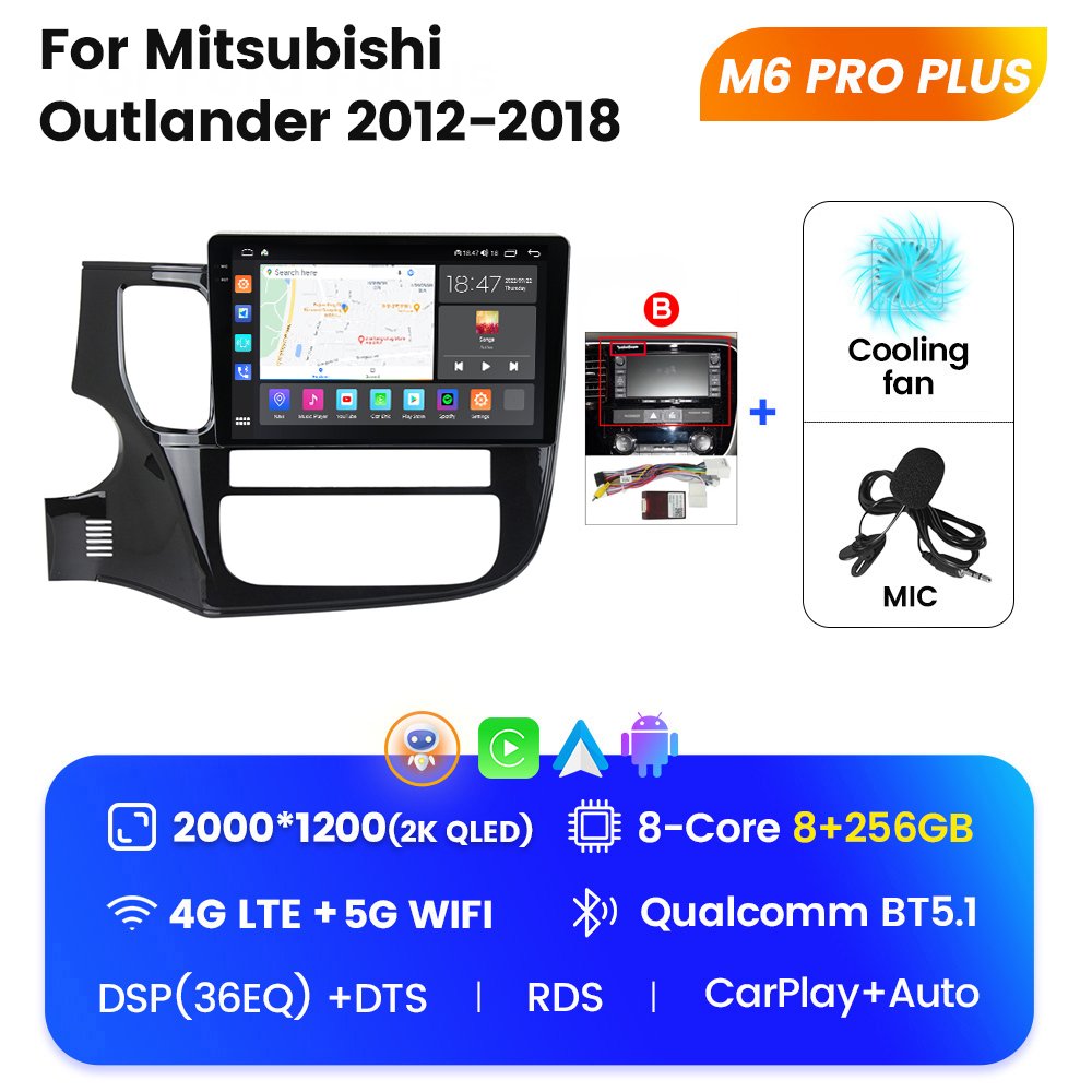 MEKEDE M6 PRO Car DVD player auto monitor 2K CP DTS for Mitsubishi Outlander 2012-2018 car radio