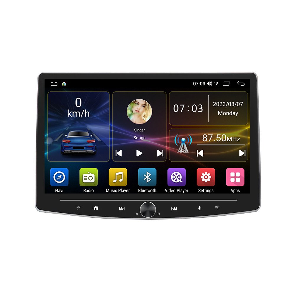 10.1 inch universal Android carplay player 1 din GPS car multimedia touch screen car DVD player for stereo radio audio play