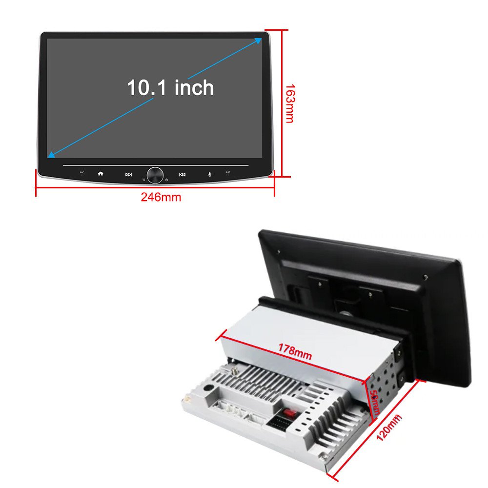 10.1 inch universal Android carplay player 1 din GPS car multimedia touch screen car DVD player for stereo radio audio play