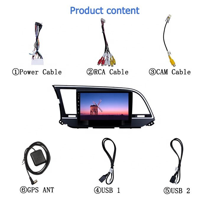 Android 12 2+32GB Audio System Car Dvd Player Suppliers Car Radio Gps For Hyundai Elantra 2016 2017 2018