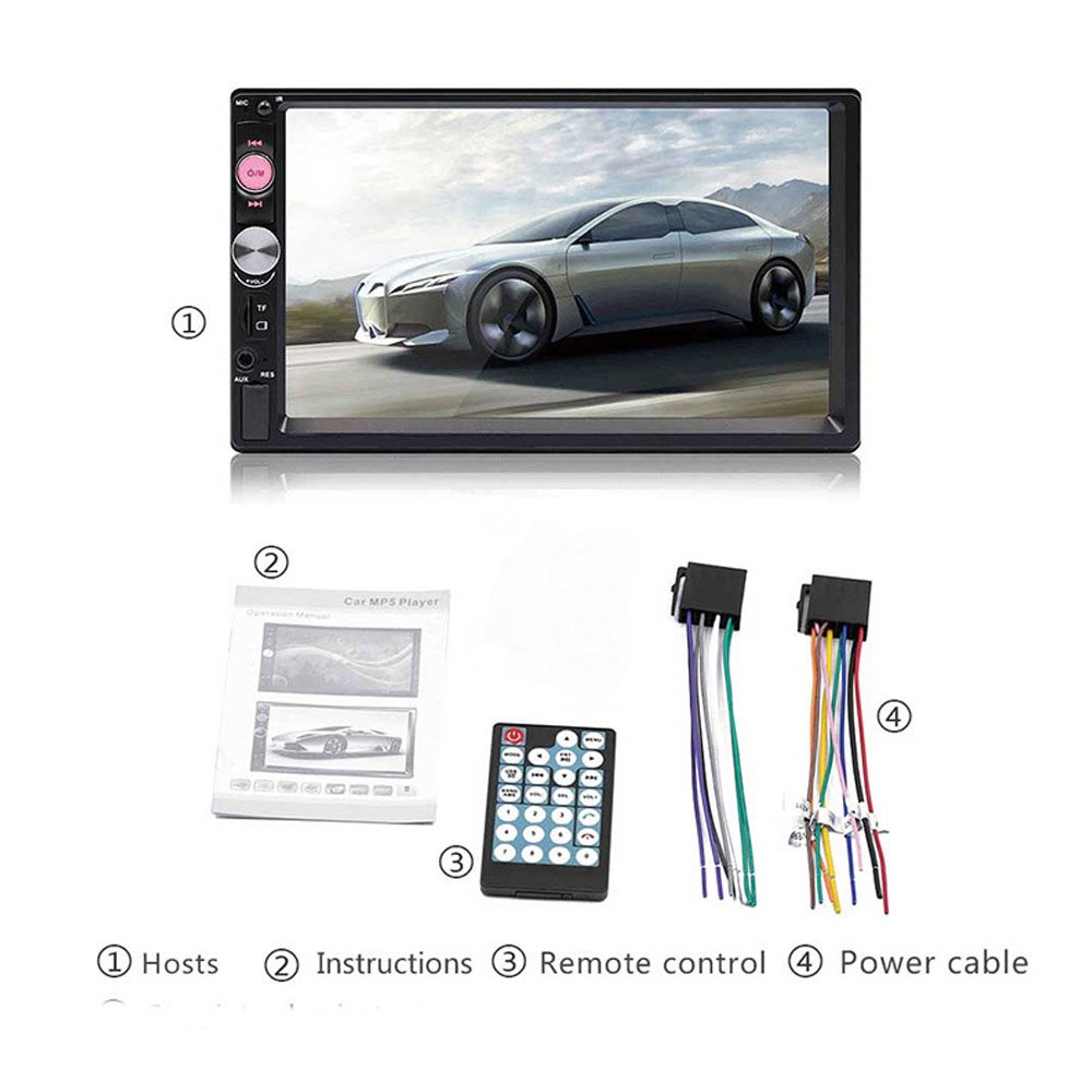 2 Din 7 inch Car MP5 Player HD Capacitive Touch Screen audio Multimedia player auto radio support BT USB Car DVD Player