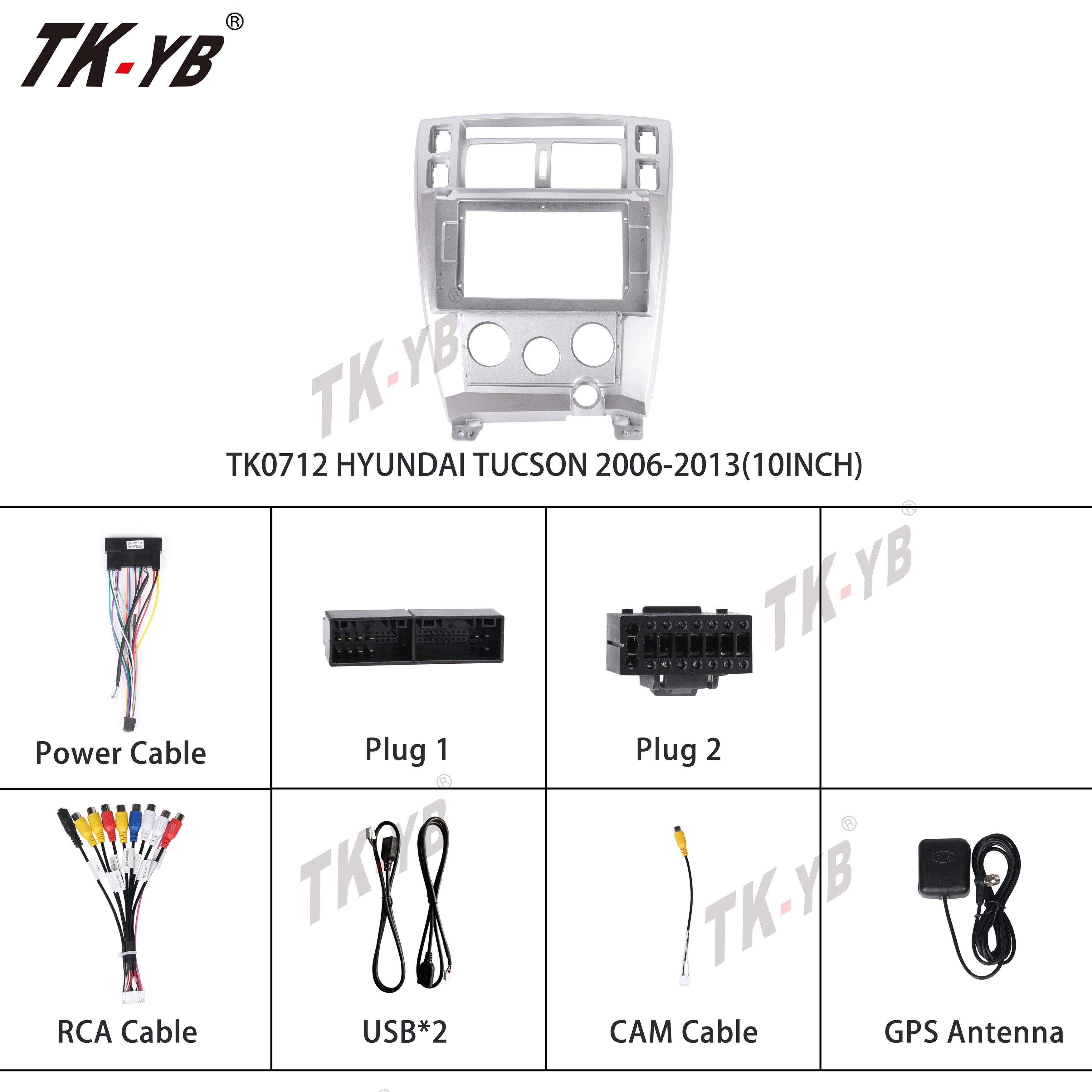 car screen radio for 2006-2013 HYUNDAI TUCSON 10.1 inch other interior accessories auto stereo car dvd player frame