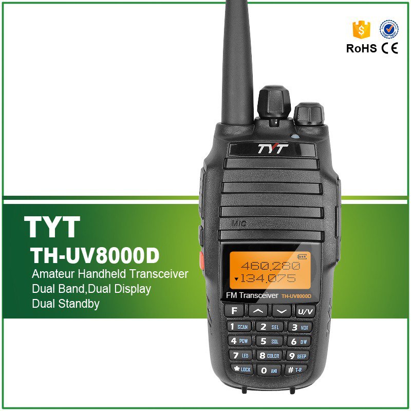 Poc radio Dual band FM sdr radio TYT 8000d dmr UV-8000D 10W Cross-band sdr ham radios handheld 100 km range walkie talkie
