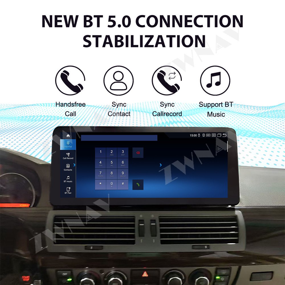 ZWNAV 10.25/12.3 Inch Carplay For BMW 7 Series E65 E66 2014-2017 Car Radio GPS Navigation Multimedia Video Player Display Screen