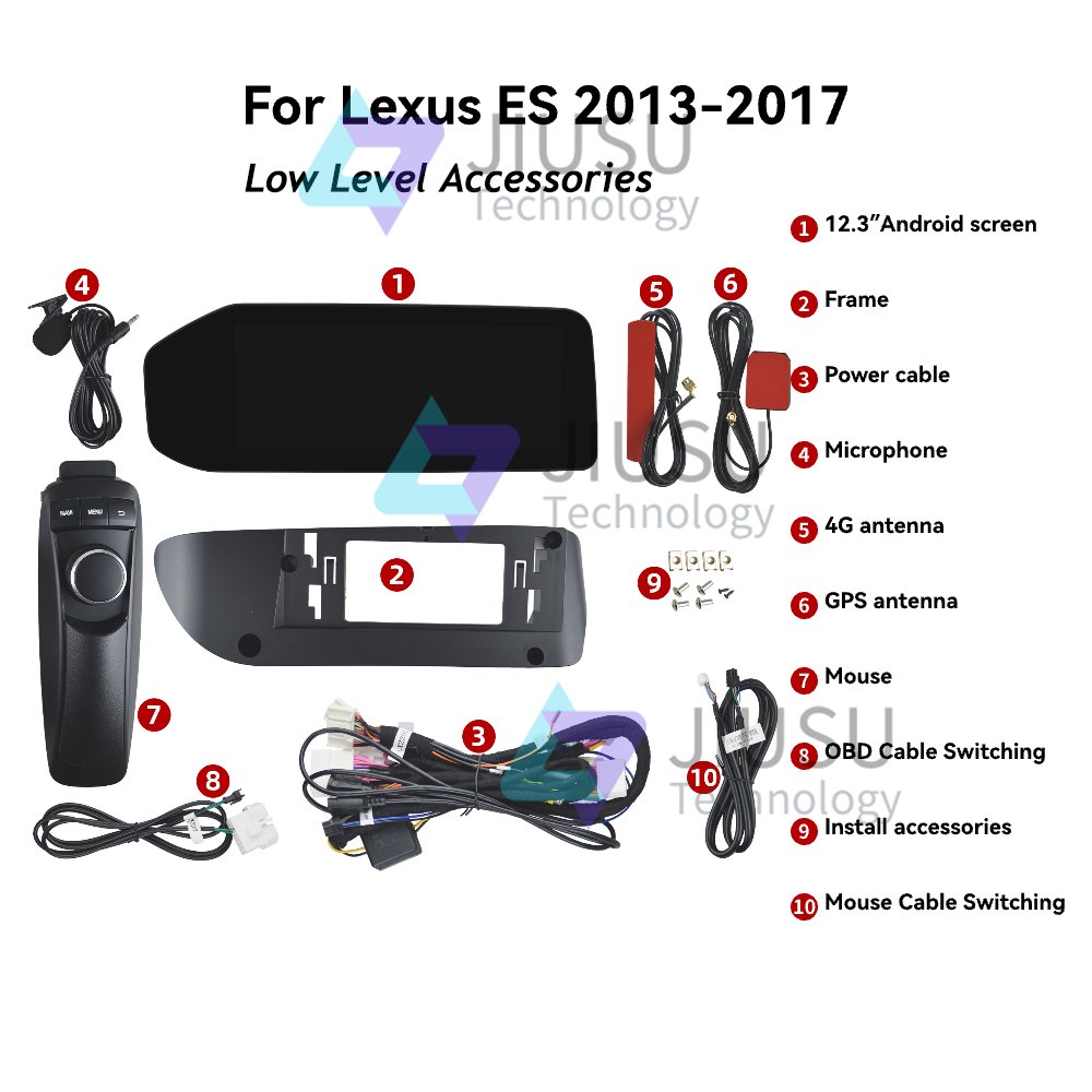 12.3'' Touch Screen Android Car Radio Navigation DVD Player Stereo Multimedia System for Lexus ES 2013-2018 with Carplay DSP DAB