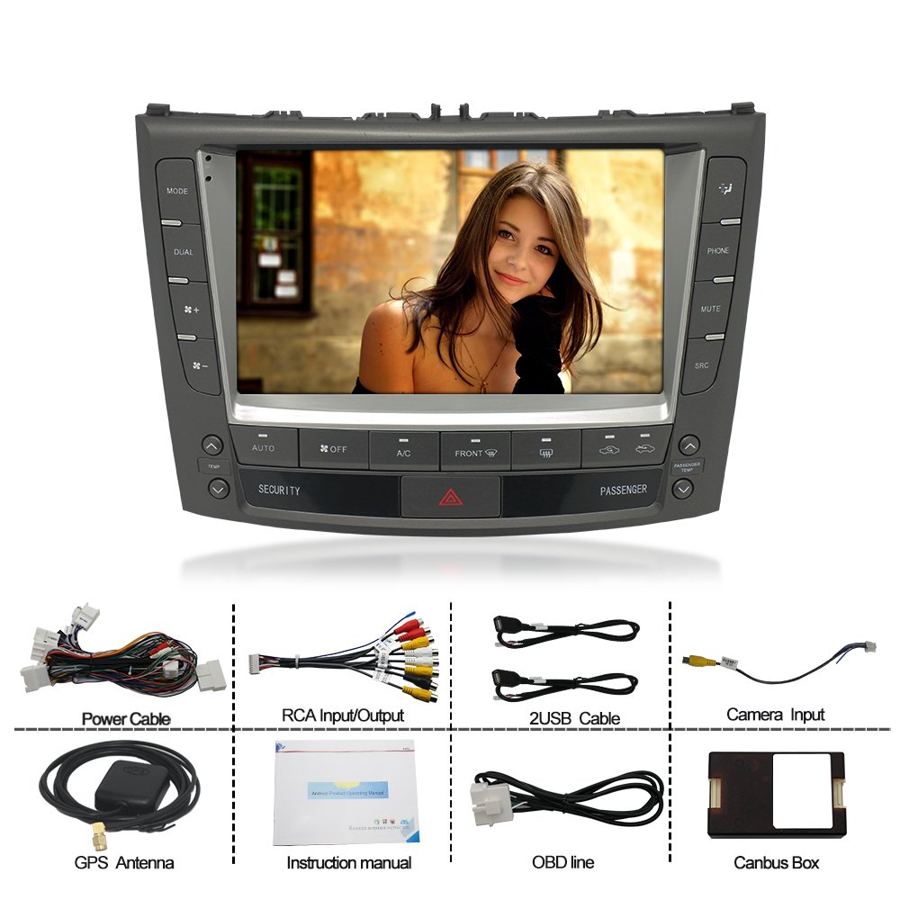 9 inch android car radio gps for Lexus IS200 IS220 IS250 IS300 IS350 2005-2012 carplay touch screen stereo video 2 din player