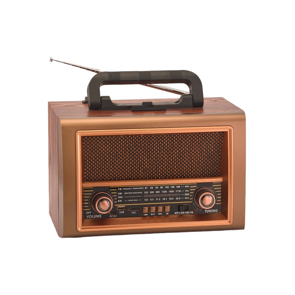 Old fashioned Vintage Portable Radio Am/fm/sw 3 band Home Radio Remote Control for Home,Outdoors