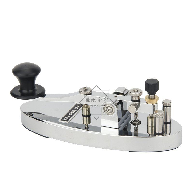 LAOMAOKEY Portable Long Rod Automatic Key Shortwave Radio CW Morse Code Base Magnetic Adsorption