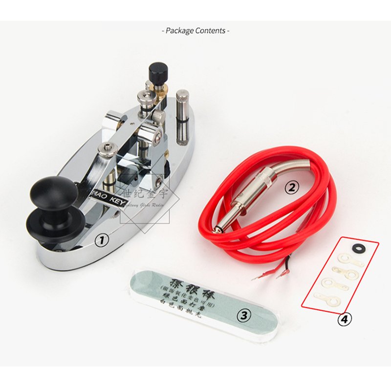 LAOMAOKEY Portable Long Rod Automatic Key Shortwave Radio CW Morse Code Base Magnetic Adsorption