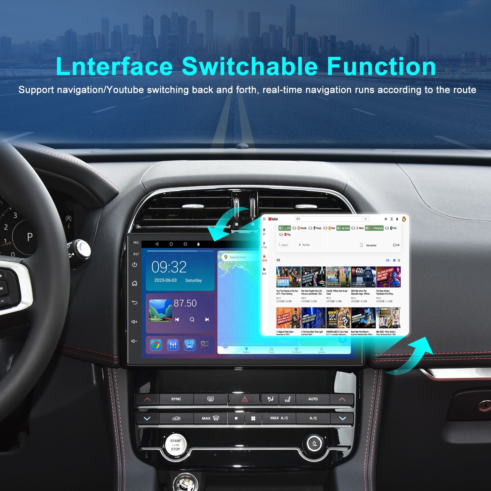 Hot sale 7 inch IPS Touch Screen 2+32GB/2+64GB Android Auto Carplay DSP FM AM RDS Radio GPS Navigation 2 Din Car DVD Player