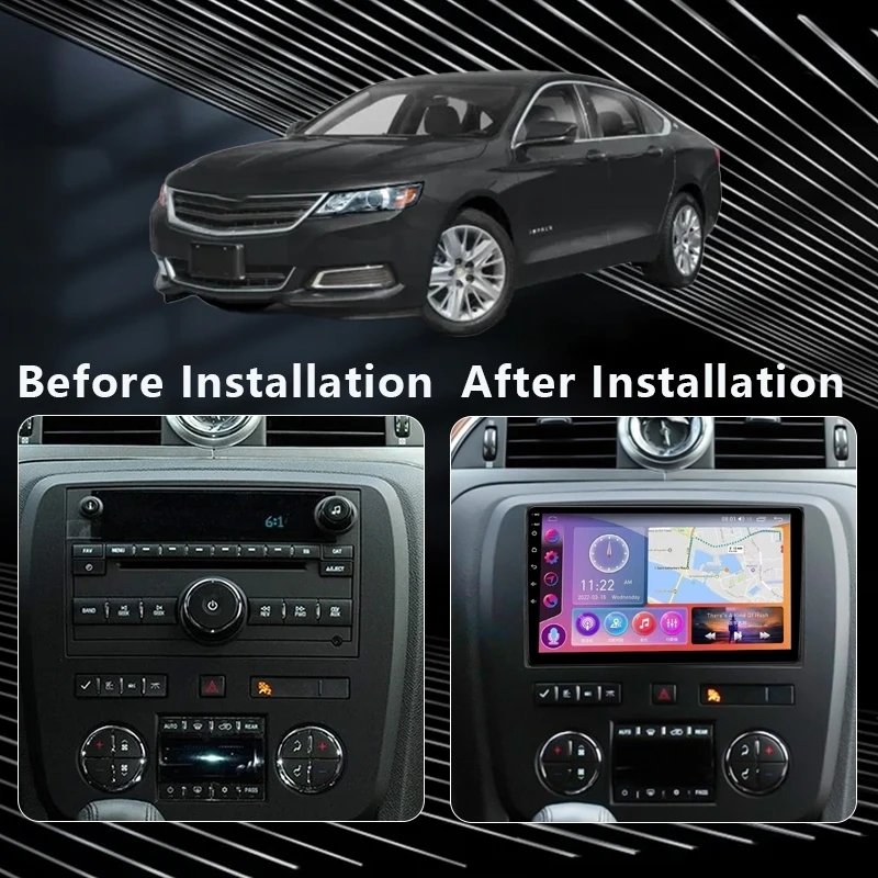 BQCC Android 13 2 Din IPS Car Radio Multimedia Player for GMC Yukon Chevrolet Chevy Tahoe Suburban Sierra Acadia Multimedia 4G