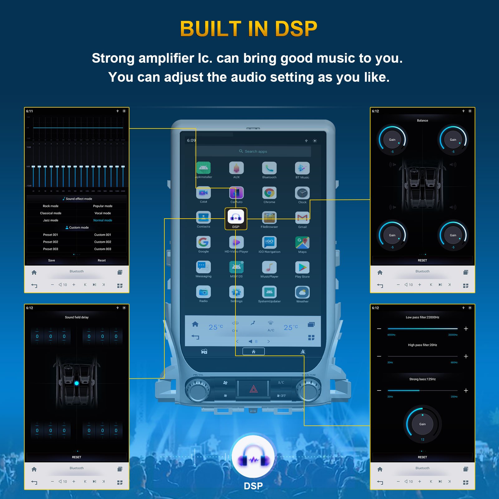 New Trend 13.3'' Car Screen Android GPS Navigation Radio with Carplay Video Player for TOYOTA LAND CRUISER LC200 2016- VXR