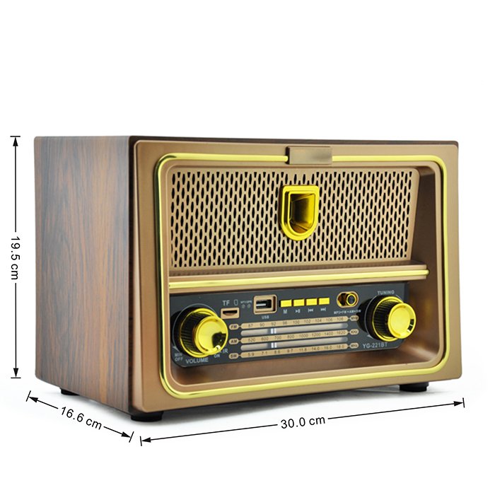 Portable 1974 Retro Style German Vintage Classic World Antique Transistor Old Wood Analogue Box Wooden Usb Mp3 SW Am Fm Radio