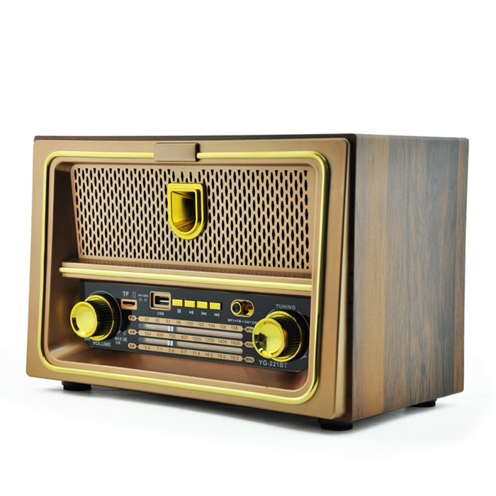 Portable 1974 Retro Style German Vintage Classic World Antique Transistor Old Wood Analogue Box Wooden Usb Mp3 SW Am Fm Radio
