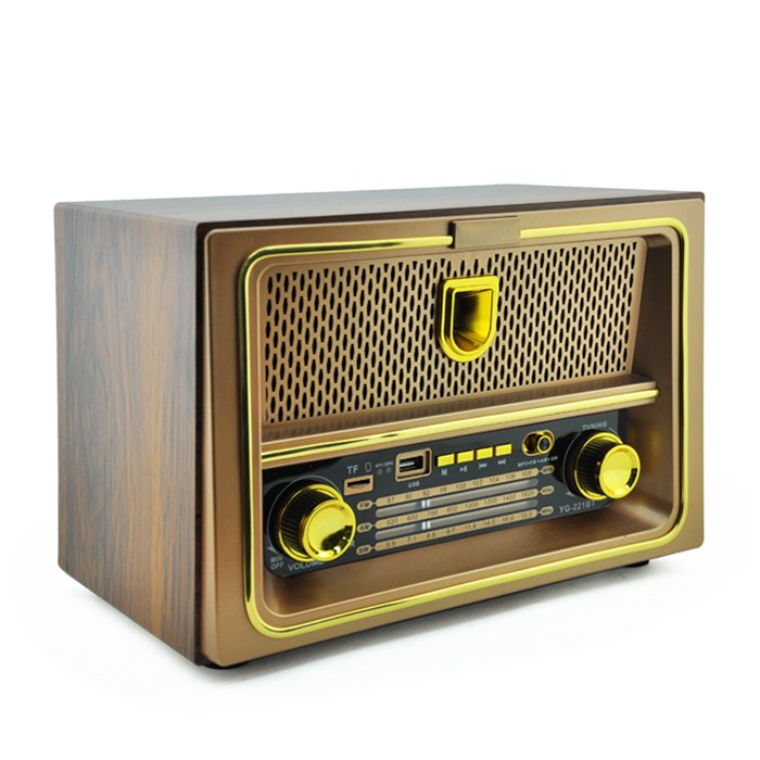 Portable 1974 Retro Style German Vintage Classic World Antique Transistor Old Wood Analogue Box Wooden Usb Mp3 SW Am Fm Radio
