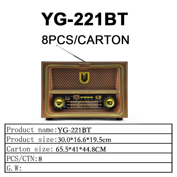 Portable 1974 Retro Style German Vintage Classic World Antique Transistor Old Wood Analogue Box Wooden Usb Mp3 SW Am Fm Radio
