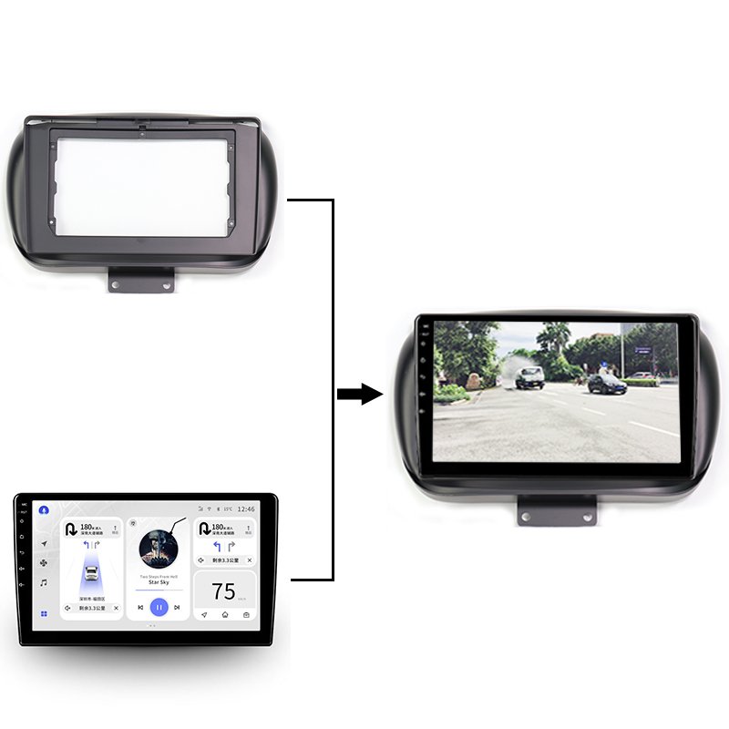 Aijia Supplier Italy Series GPS For FIAT 2014-2019 500X 9INCH Fascia Stereo Car Accessories Android frame Cable Canbus for Car