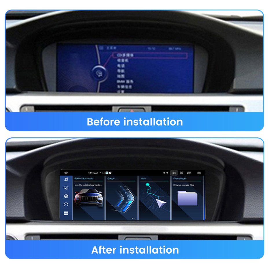 MEKEDE 8.8 inch android 12 Car auto Radio for BMW E60 E61 E62 E90 E92 CCC CIC double din car stereo with bt dsp GPS obd