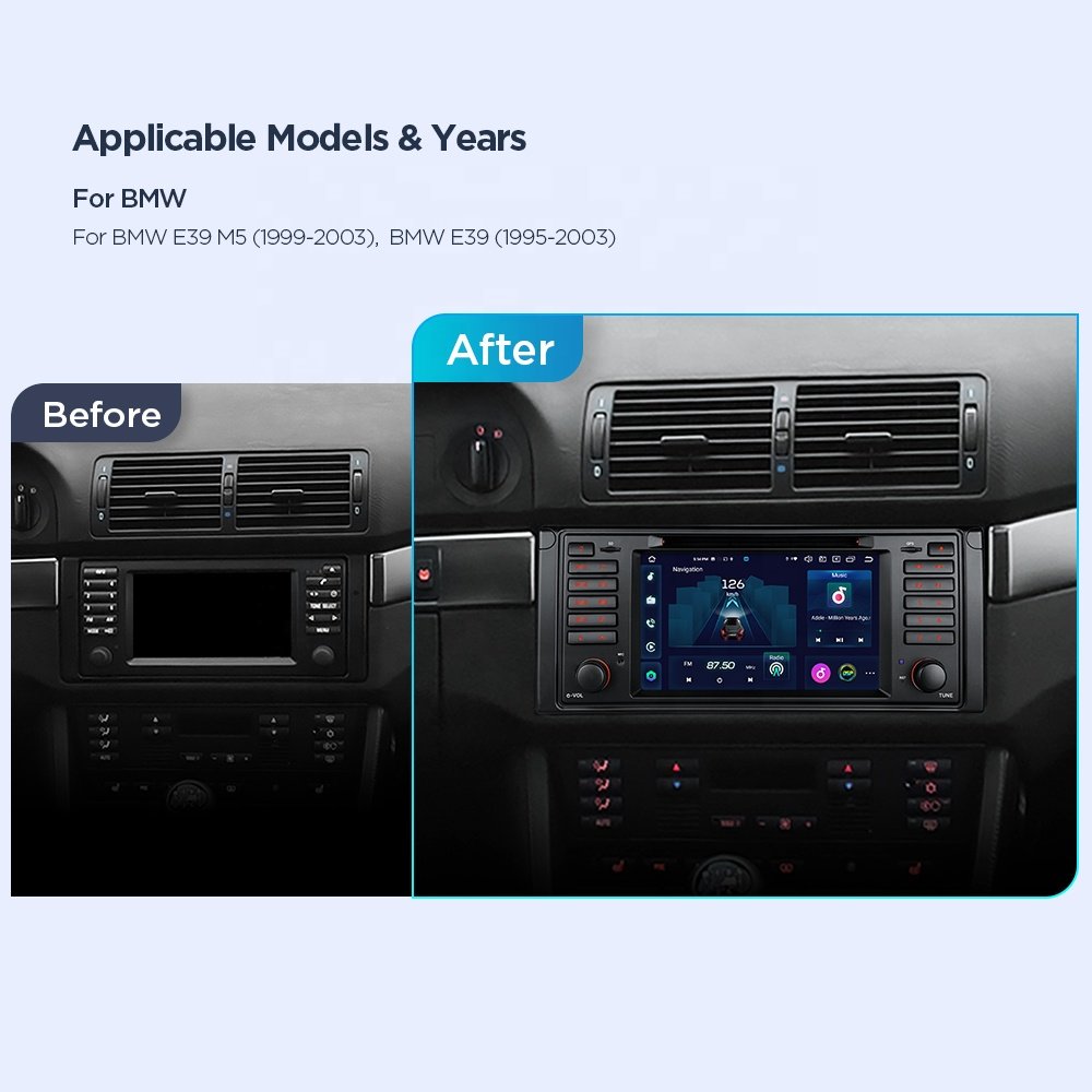 XTRONS 7" Car GPS Navigation Android 12 8Core 8+128GB Carplay Screen Android Auto 4G LTE DSP Car Stereo For BMW E39 M5 1995-2003