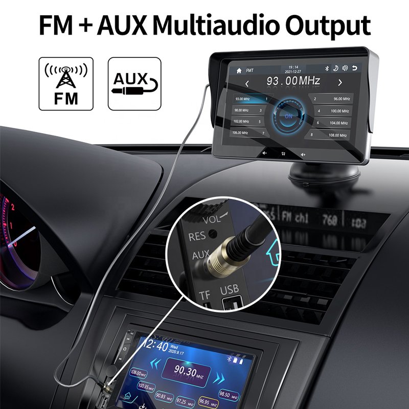 7 Inch 2.5 D Touch Screen Car Portable Wireless wire Carplay Android Auto Tablet Radio Multimedia Universal Linux