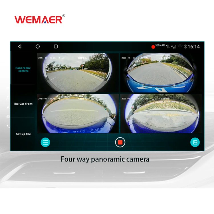 Wemaer GT 4+64G Android 360 Degree Car 4-way Recording Panorama Camera Touch Screen Navigation GPS Car Radio Player