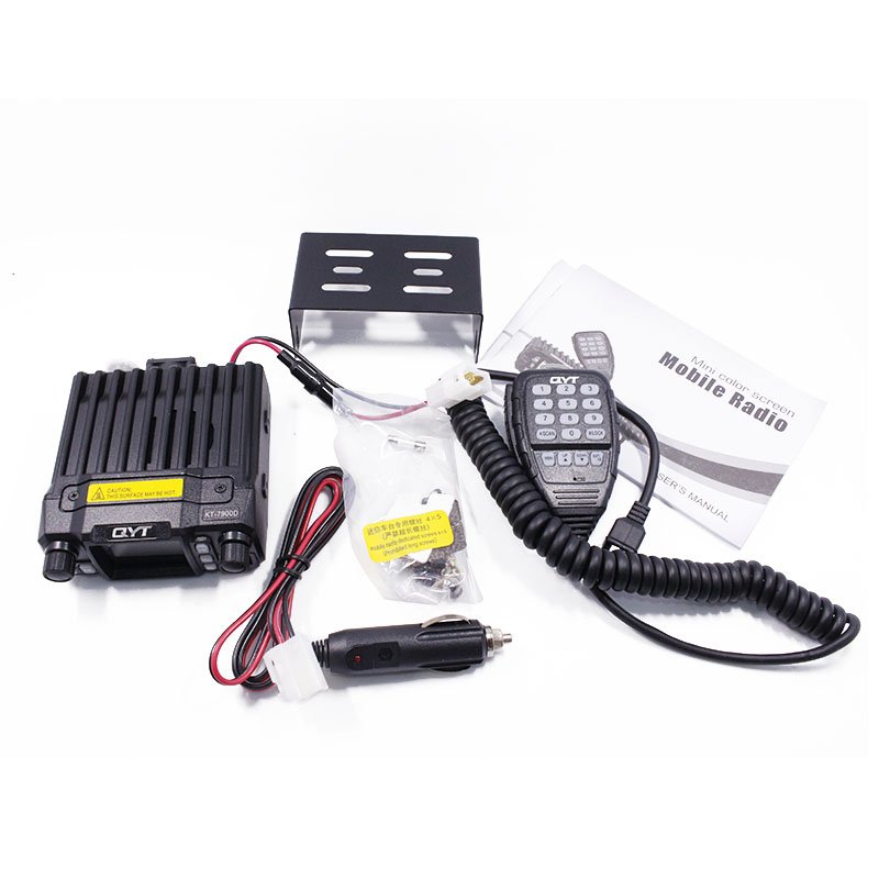 QYT KT-7900D Mobile Radio 25W Quad Band Quad Display 144/220/350/440MHZ Car Mobile Radio Ham Radio Station KT7900D