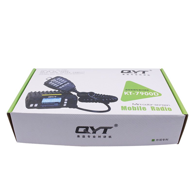 QYT KT-7900D Mobile Radio 25W Quad Band Quad Display 144/220/350/440MHZ Car Mobile Radio Ham Radio Station KT7900D