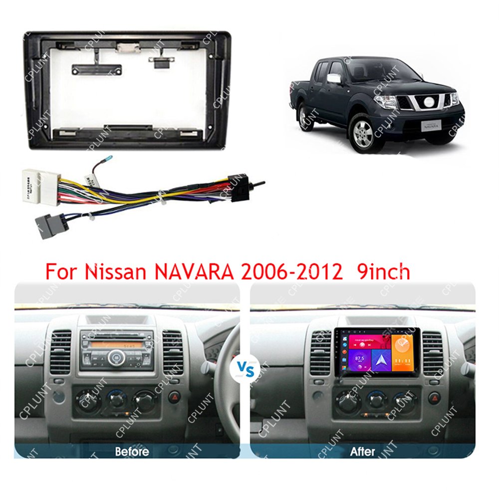 Car DVD Player Frame FOR NISSAN NAVARA D40 2006-2012 9INCH Touch screen Android radio Farme stereo