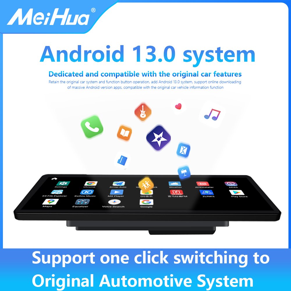Meihua 8 core 12.3" Qualcomm auto android radio casing For Mercedes Benz 2011-2014 C-class with dual system 360 CarPlay DSP