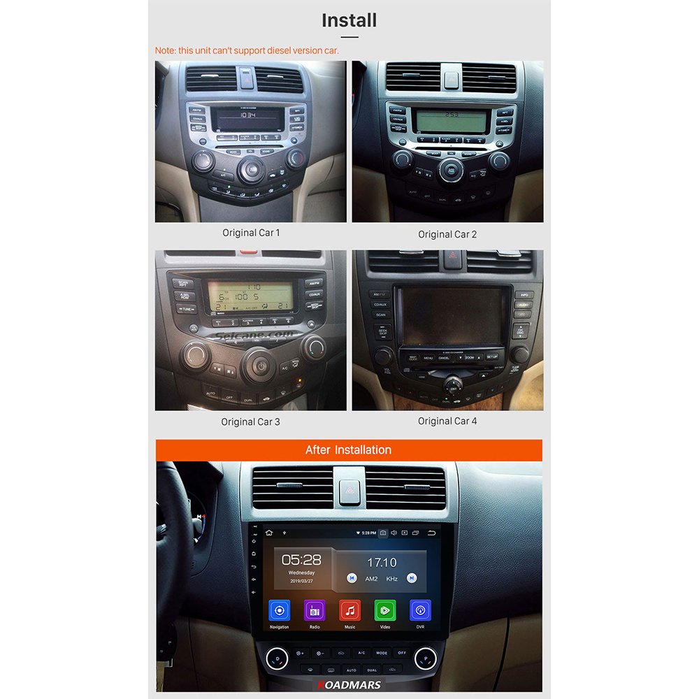 Android Car Multimedia Player for Honda Accord 7 2003-2008 Car DVD Radio Stereo GPS Carplay Screen Video FM AM Auto Head Unit