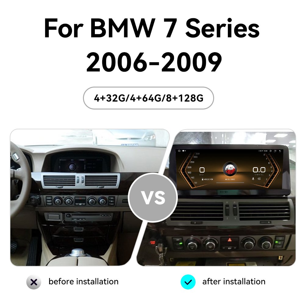 10.25 12.3 Inch New Design Car Stereo Multimedia For BMW E66 E65 7 Series 2006-2009 IN-CELL IPS Screen 6+128G Carplay