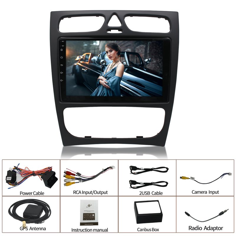 Android 10 4 Core Car Autoradio DVD Player for BENZ C-CLASS W203 CLK W209 M W163 W639 2+32GB GPS WIFI BT