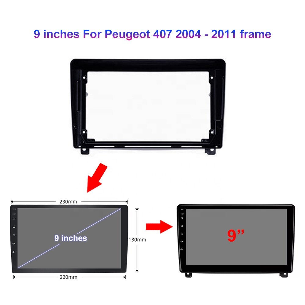 Jmance Autoradio Carplay Gps Navigation Car Radio Car Dvd Player Stereo Double Din 9Inch For Peugeot 407 2004 - 2011