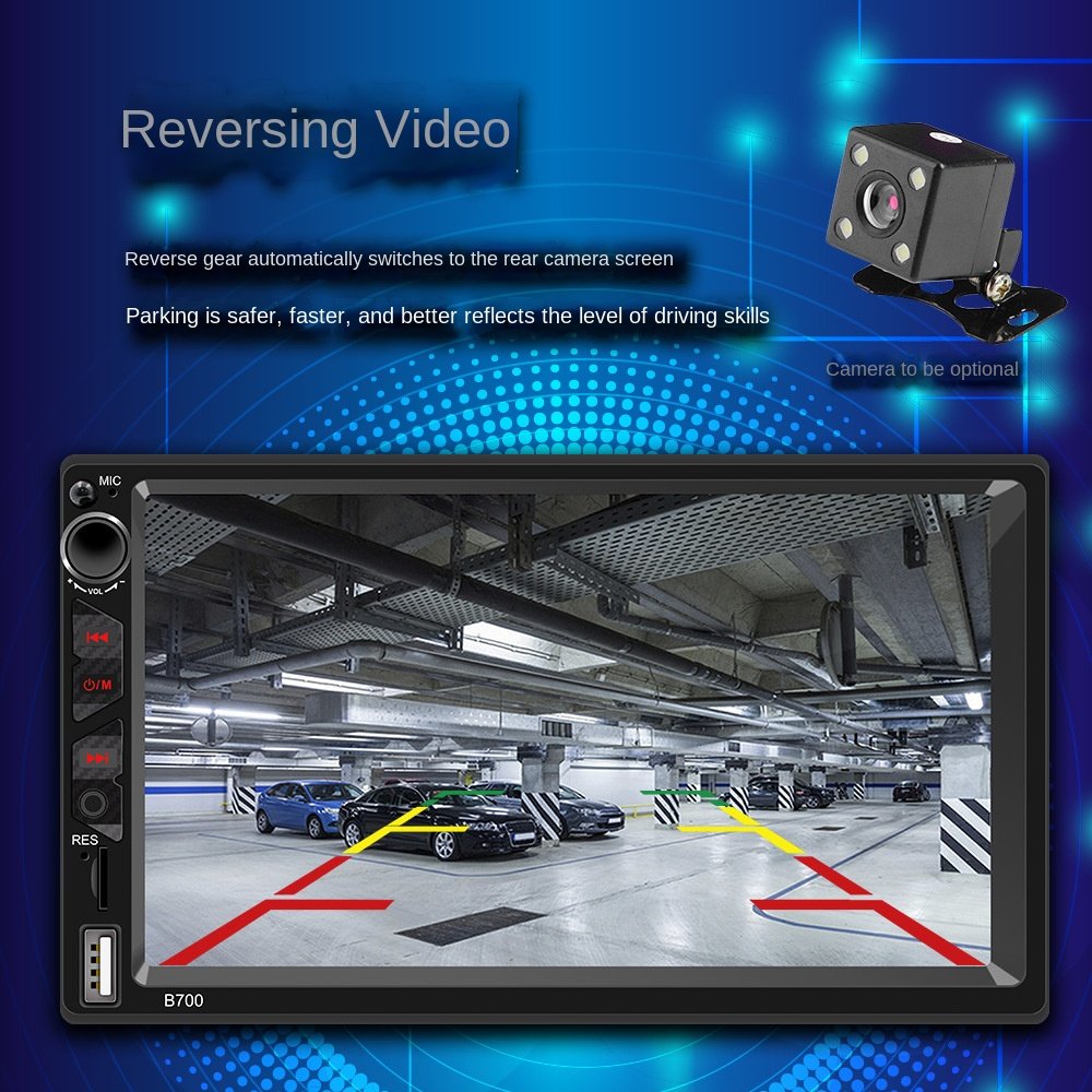 7-Inch HD Capacitive Screen Car MP5 Player GPS Android Auto GPS Stereo Wired Carplay 2 Din CD DVR Amplifier MP3 Card Radio