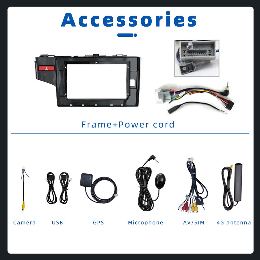 10.36" 2K QLED Android 13 Car Multimedia System Autoradio Gps Navigation Stereo Car Radio For Honda Fit 2014-2019