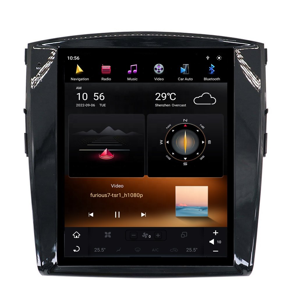 Tesla style Android 11 Car radio for Mitsubishi Pajero V93 V97 2007-2020 Car Multimedia Player Wireless Carplay 4G