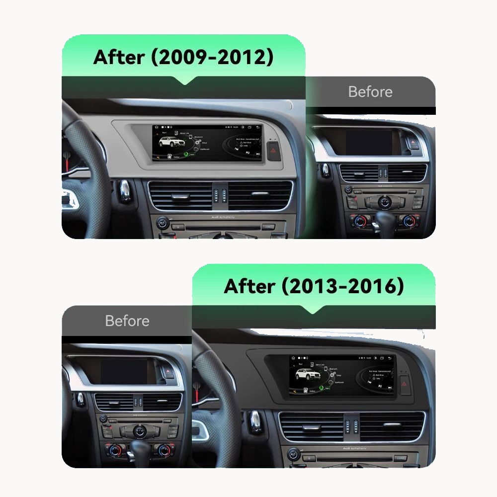 8.8" 8g 128g GPS Multimedia Screen Radio DVD Player Display Navigation for Audi A4 B8 2009-2016 Android with wireless CarPlay