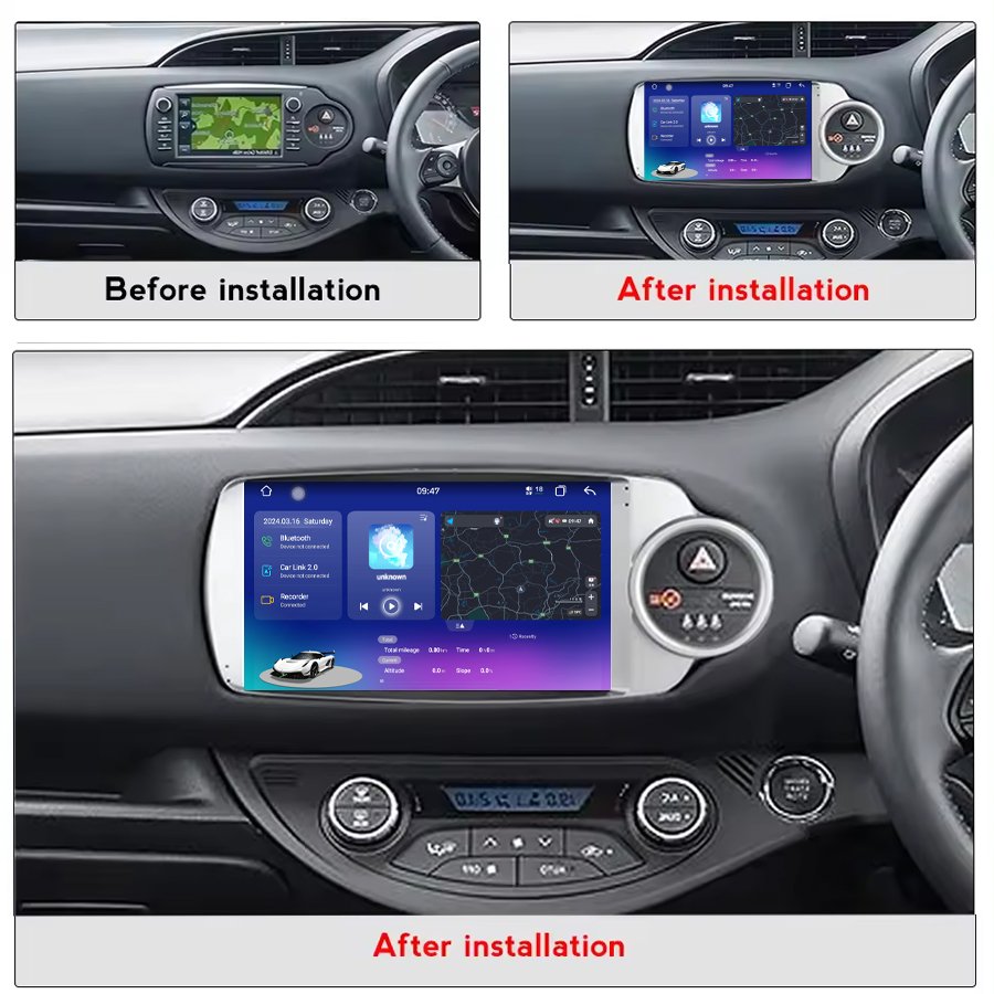 2K QLED Car Radio 4g Lte For Toyota Yaris 2012-2017 Car Video Wifi Bt Stereo Android Am Fm Carplay Multimedia System Audio
