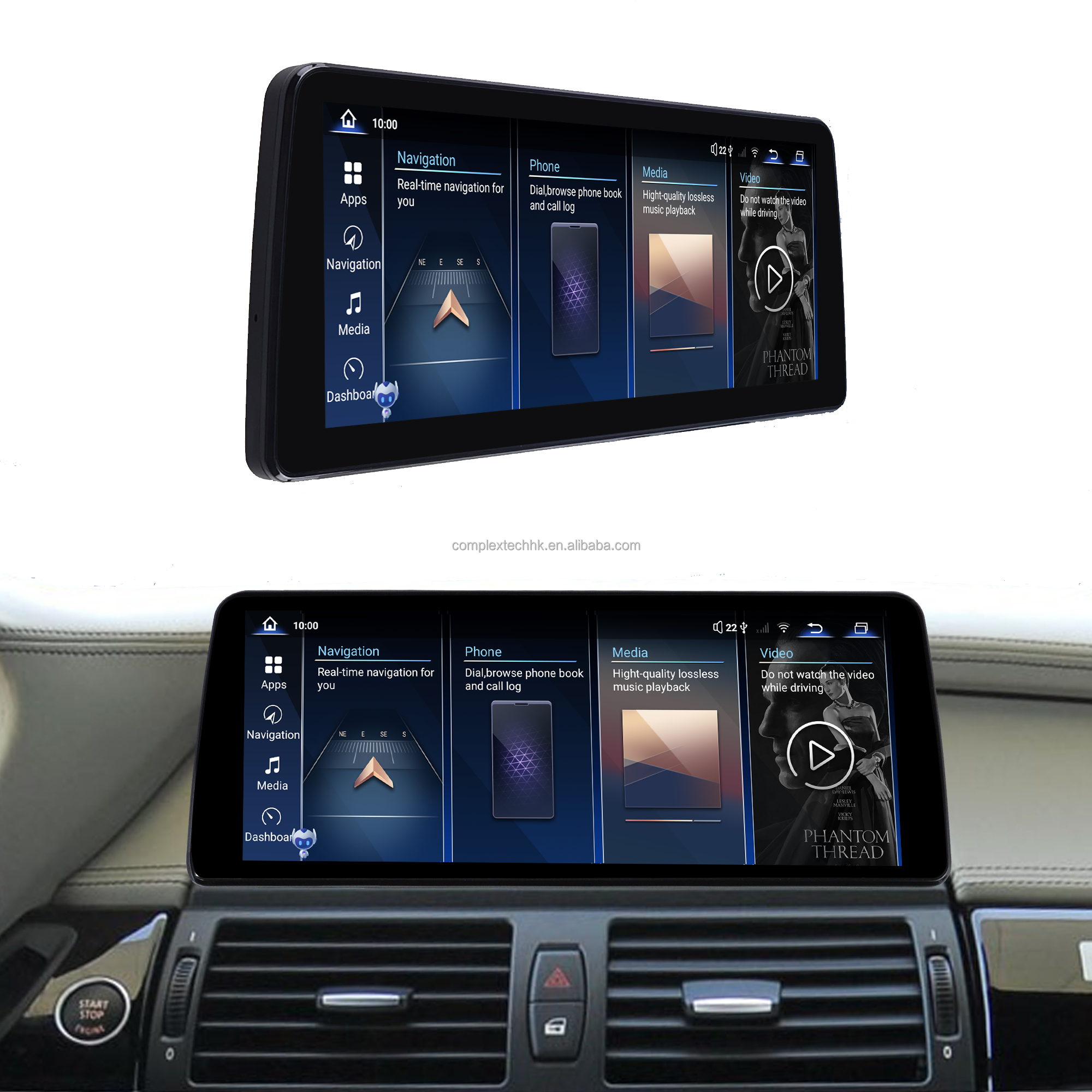 12.3-inch 4G+64G Qualcomm Snapdragon 668s car multimedia head unit radio bluetooth dsp For BMW X5 E70 X6 E71 2007-2013 CIC CCC