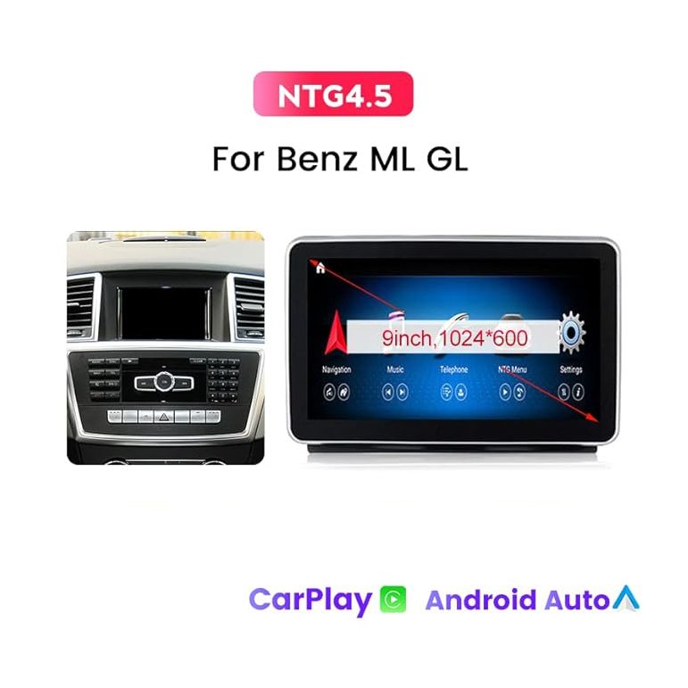 Android13 9" Car DVD Radio Multimedia Player GPS Navigation for Mercedes Benz ML GL Class W166 X166 2013-2015 NTG4.5 head unit