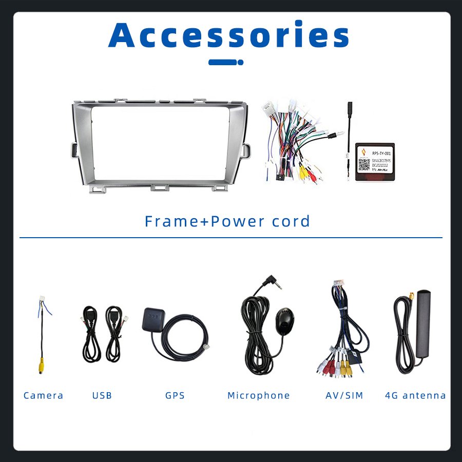 2k QLED Screen Android 13 Car Radio Video Player 8+256g For Toyota Prius 2009-2015 Gps Bt Cooling Fan 360 Camera Car Stereo